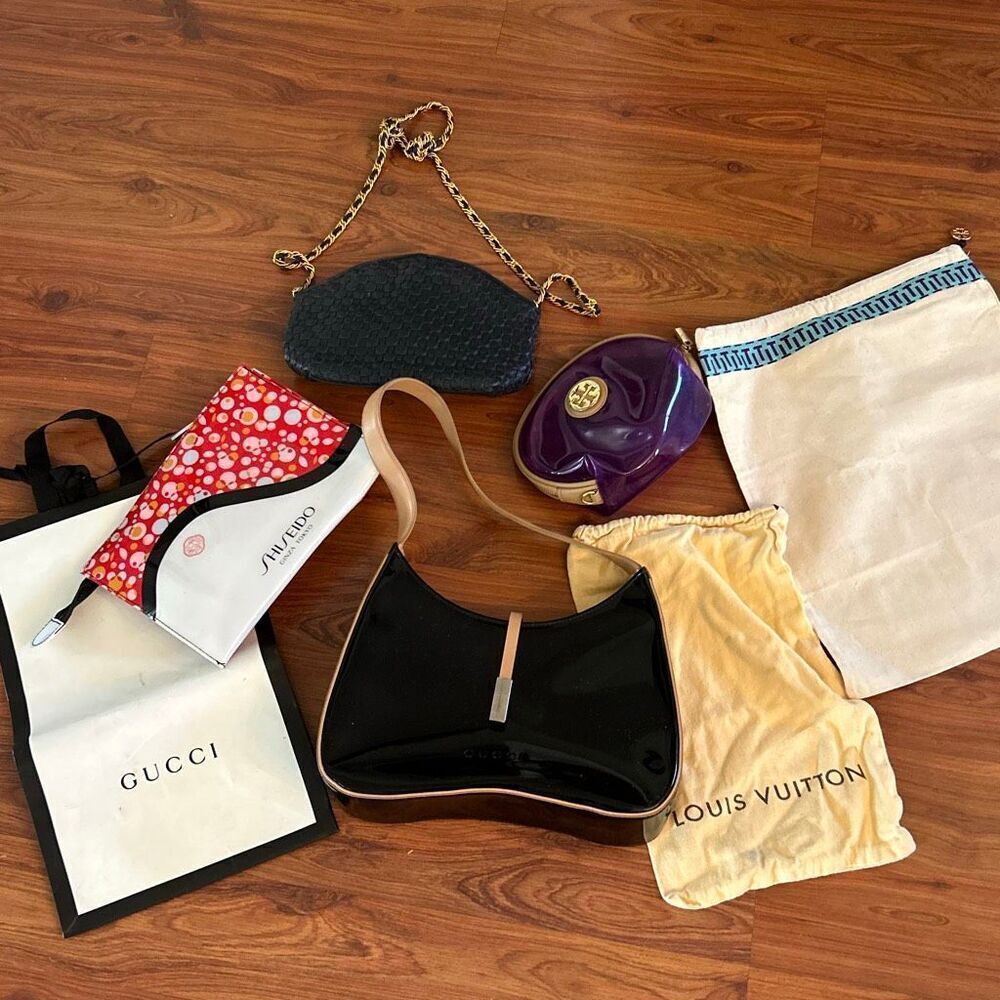 thrift store purse handbag dust bag lot AS IS